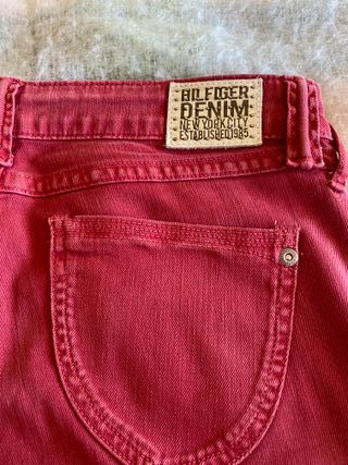 Pantalón Mujer Tommy Hilfiger Denim Rojo