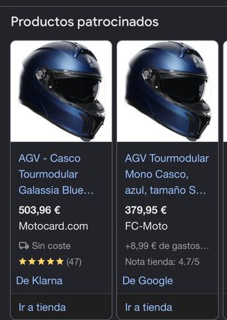 Casco AGV Tourmodular Azul Talla L