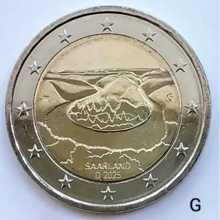 Moneda 2€ Alemania Saarland 2025