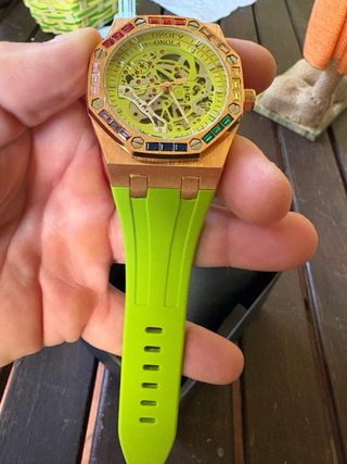 Orologio Automatico ONOLA Oro e Verde