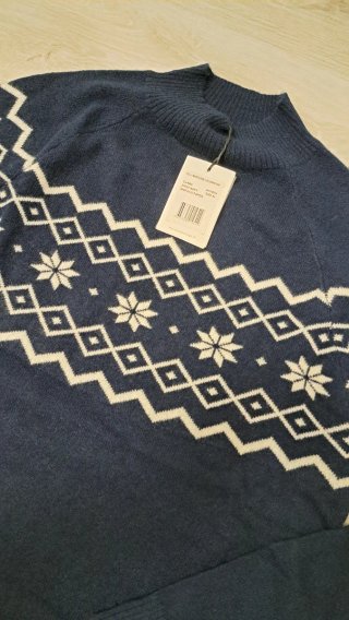 Maglione Maison Heritage Cachemire Blu Donna