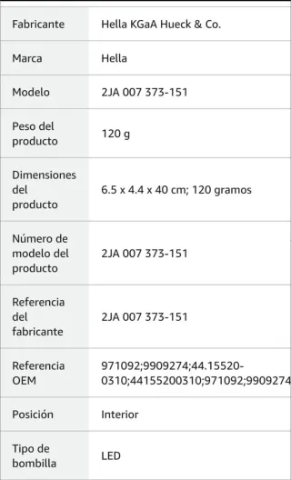 Lámpara LED ideal camperizar