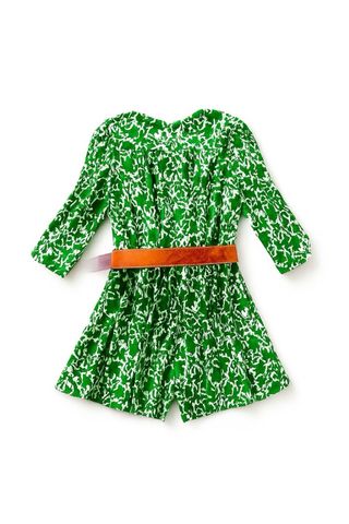 Mono corto verde estampado floral