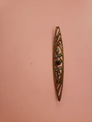 Broche vintage flor ámbar