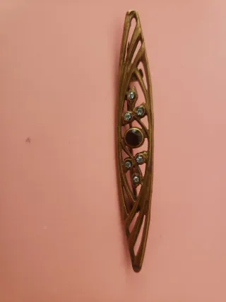 Broche vintage flor ámbar