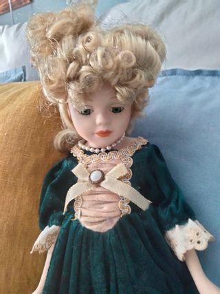 Muñeca de porcelana vintage 48 cm