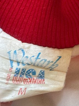 Chaqueta Bomber Roja Vintage Varsity