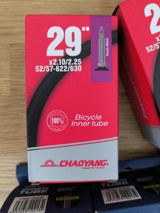 Lote 29” Cámaras MTB (Schrader + Presta)