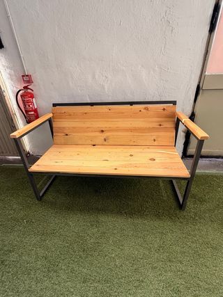 Banco Diseño Industrial Madera y Acero