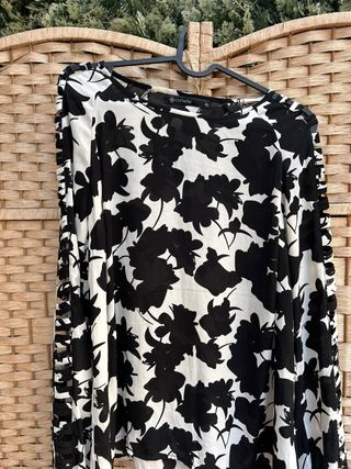 Blusa estampada manga larga