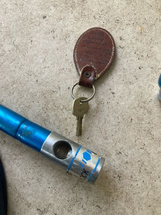 Cadena Antirrobo Moto Azul con Llave