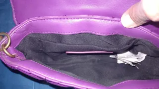 Bolso Zara Morado Acolchado Cadena Dorada