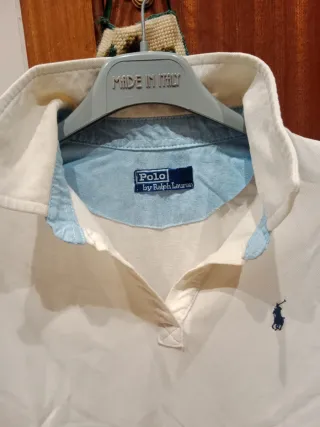 Polo Ralph Lauren manga larga blanco