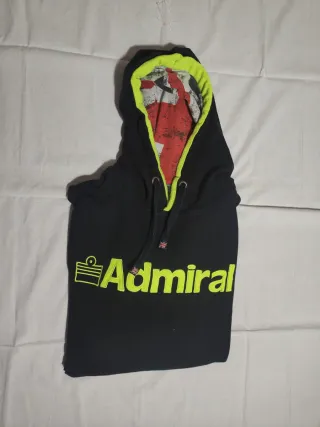 Felpa Admiral Vintage Nera/Giallo Fluo XL