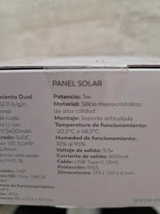 Cámara WiFi Solar Garza Dalia 200
