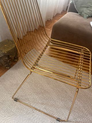 Silla dorada metal Maison du Monde