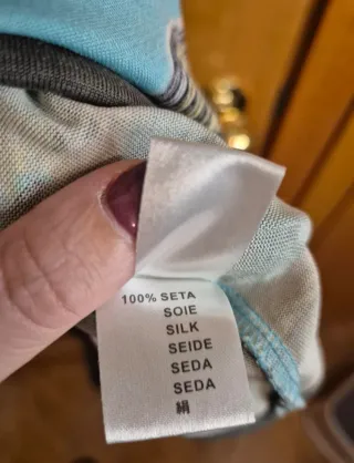 Vestido Missoni seda 100% azul talla M elegante