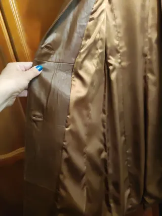 Abrigo de piel marrón señora