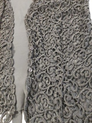 Chaleco de encaje negro mujer