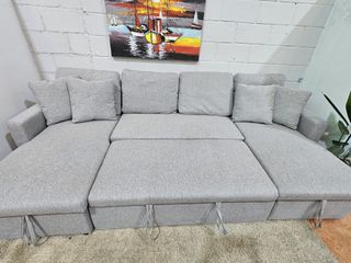 Sofá Cama de 287cm con Doble Arcón