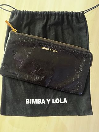 Bimba y Lola Cartera Negra/Morada