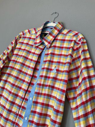 Blusa a cuadros multicolor