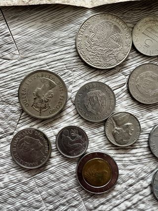 Lote monedas y billetes antiguos