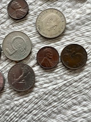 Lote monedas y billetes antiguos