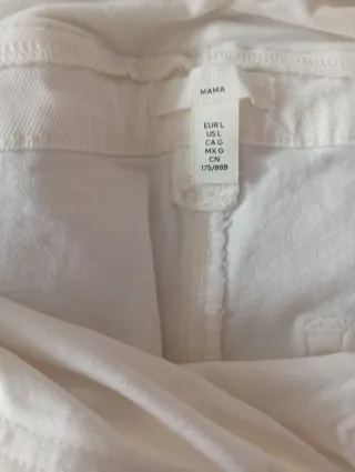 Pantalón vaquero premamá blanco