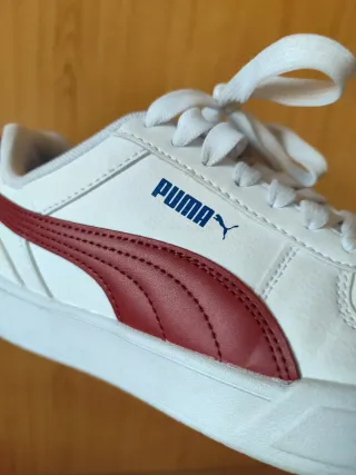 Deportivas Puma Blancas y granate Talla 36