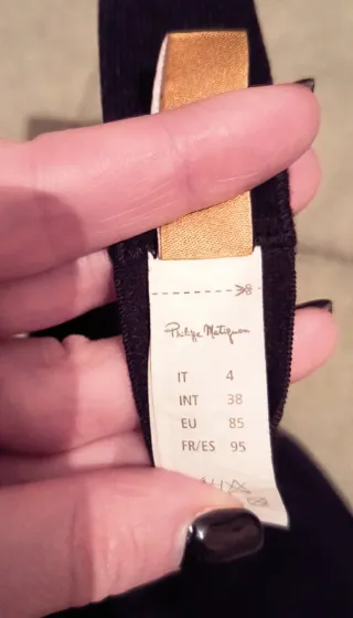 Reggiseno nero Philippe Matignon