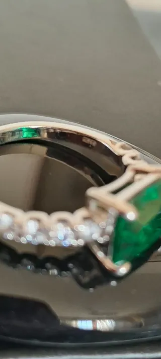 Anello Argento 925 Amen Verde