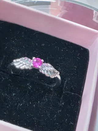 Anillo Pandora Plata y Rosa