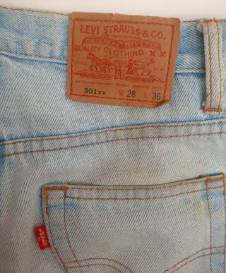 Levi's 501 Jeans W28 L36 Mujer Desgastados