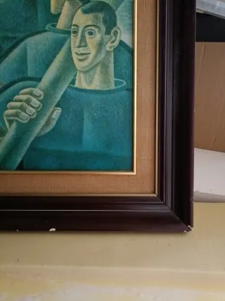 Cuadro de Marineros en Tela y Madera