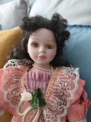 Muñeca de porcelana antigua 40 cms