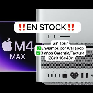 Mac Studio M4 Max 128GB 1TB SIN ABRIR