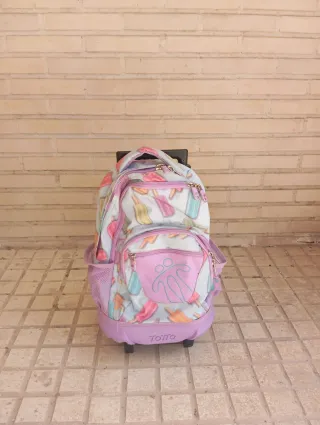 Mochila Totto con ruedas y estampado de helados