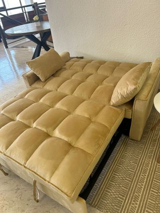 Sofá Cama 2 Plazas Beige