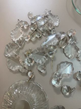 Lote lágrimas y accesorios cristal araña