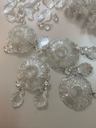 Lote lágrimas y accesorios cristal araña