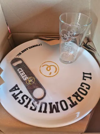 Set Ceres piatti pizza, bicchieri e apribottiglia
