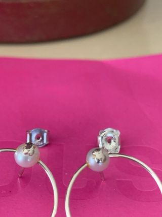 Pendientes aro perla Tous plata