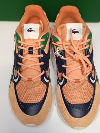 Scarpe Lacoste Uomo donna Blu/Arancioni sneakers