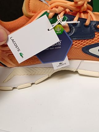 Scarpe Lacoste Uomo donna Blu/Arancioni sneakers