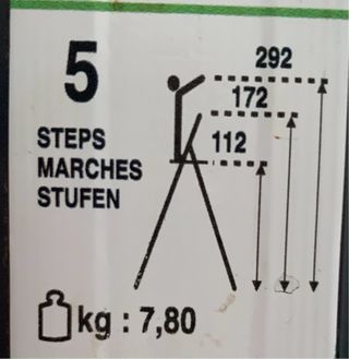 Escalera profesional aluminio 5 peldaños