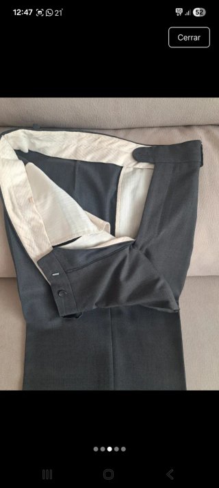Pantalón de vestir gris oscuro caballero