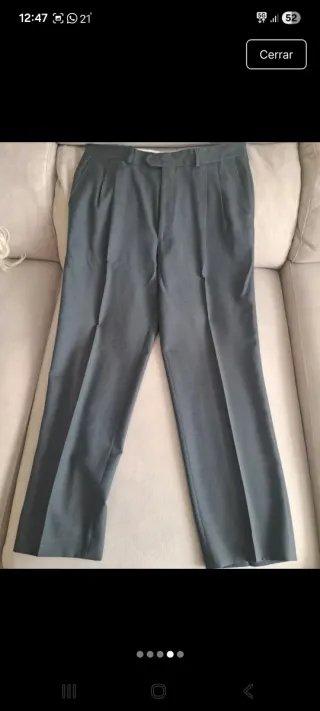 Pantalón de vestir gris oscuro caballero
