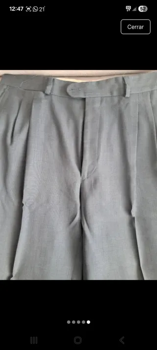 Pantalón de vestir gris oscuro caballero