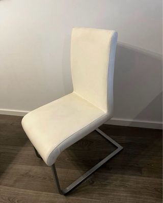 Conjunto de 6 Sillas mesa de salón piel sintética.